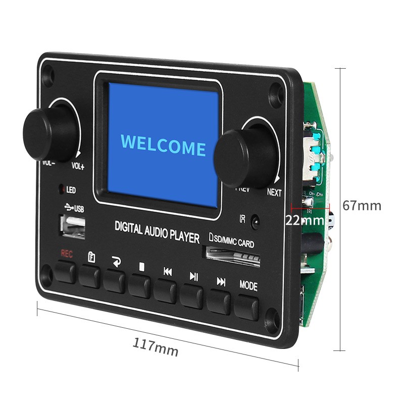 Modulo Bluetooth Radio MP3 FM Bluetooth 2X40W de 7A 26VDC – TJ