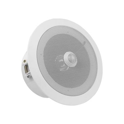 FNP-701B Overhead PIR Motion Sensor Activated Audio Player Ceiling Speaker Infrared Motion Triggered Music Player for Indoor Public Places
